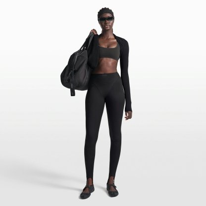 NikeSKIMS RIBBED SEAMLESS MICRO SCOOP BRA - OBSIDIAN
