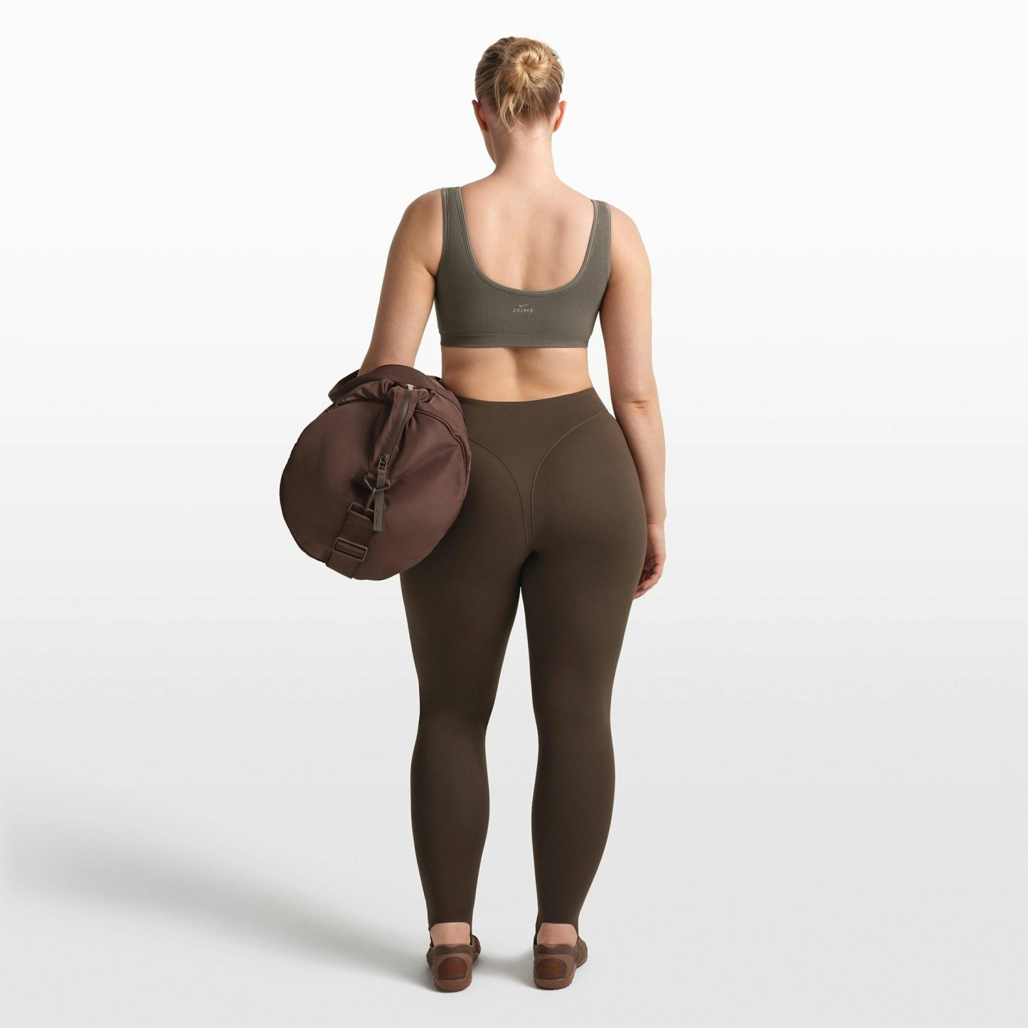 NikeSKIMS RIBBED SEAMLESS SCOOP BRA - DUSTY OAKMOSS - image 30