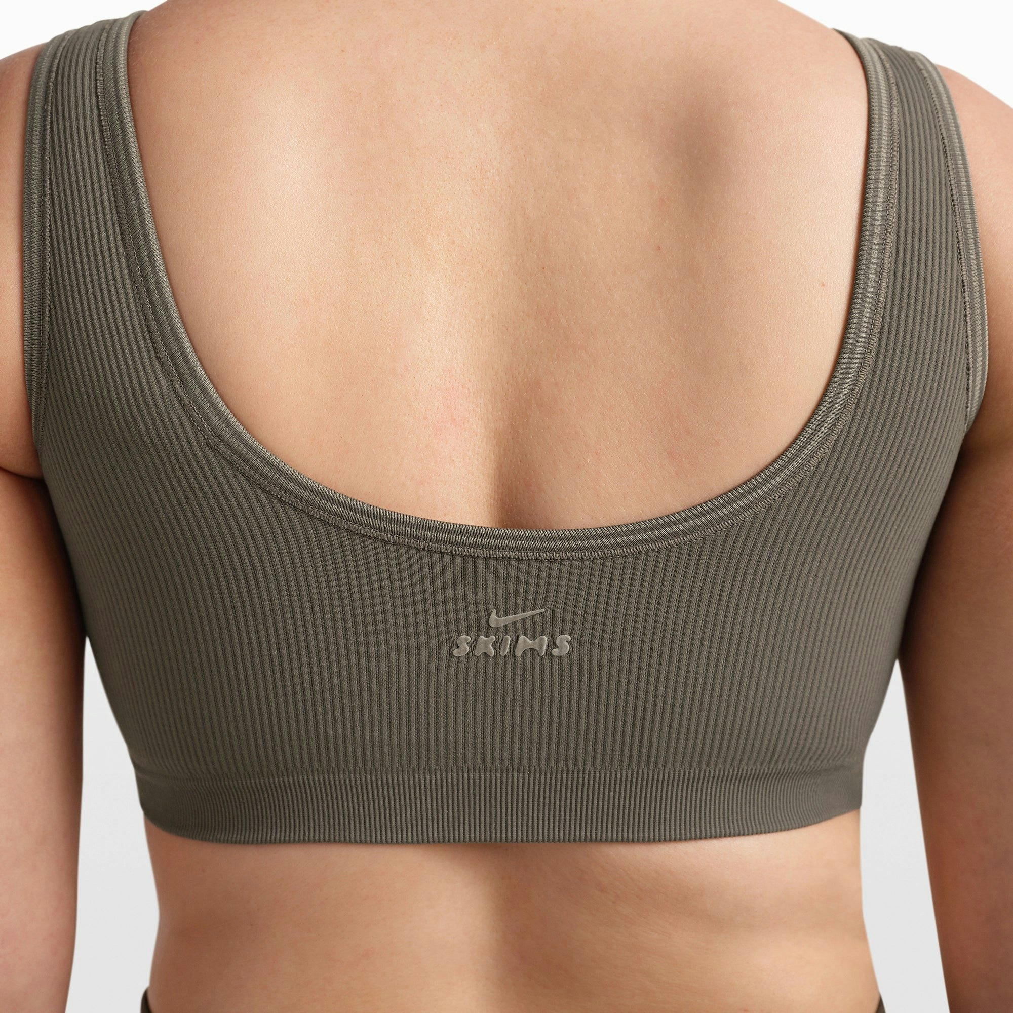 NikeSKIMS RIBBED SEAMLESS SCOOP BRA - DUSTY OAKMOSS - image 28
