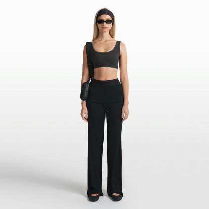 NikeSKIMS RIBBED SEAMLESS SCOOP BRA - OBSIDIAN