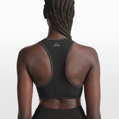 NikeSKIMS RIBBED SEAMLESS RACER FRONT BRA - OBSIDIAN - image 4