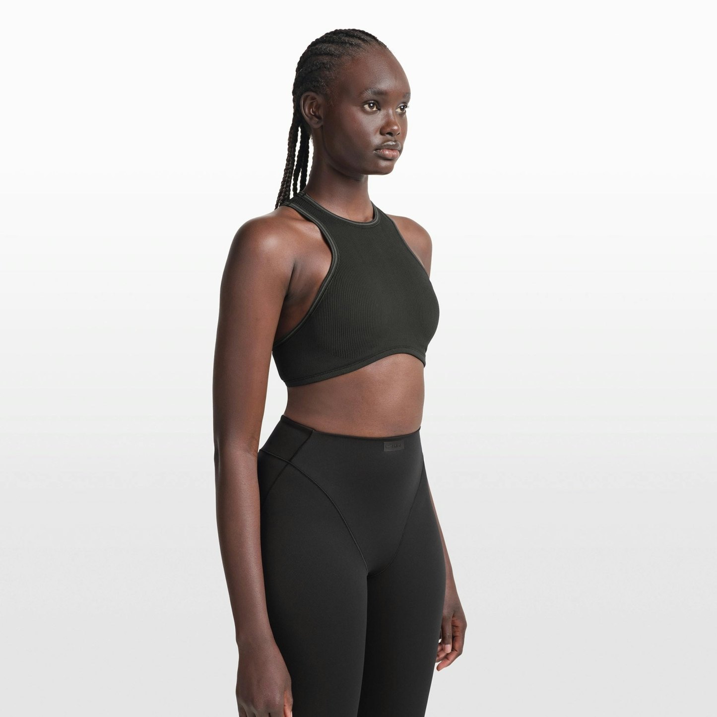 NikeSKIMS RIBBED SEAMLESS RACER FRONT BRA - OBSIDIAN - image 3