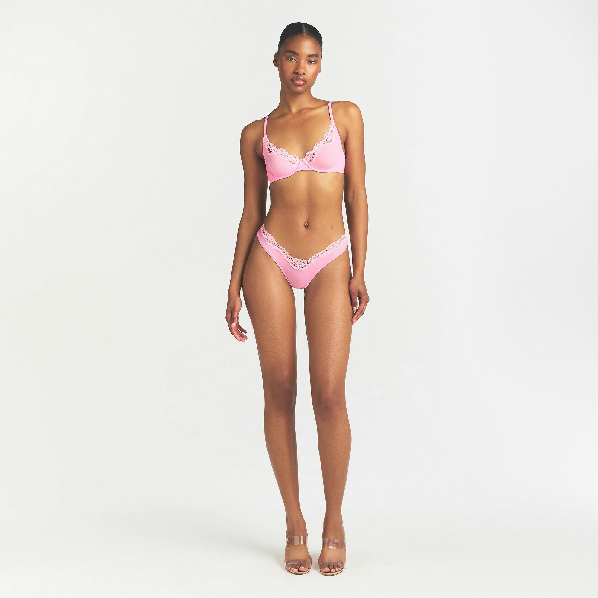 FITS EVERYBODY LACE UNLINED SCOOP BRA - BUBBLE GUM TONAL - image 6