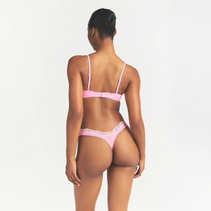 FITS EVERYBODY LACE UNLINED SCOOP BRA - BUBBLE GUM TONAL - image 9
