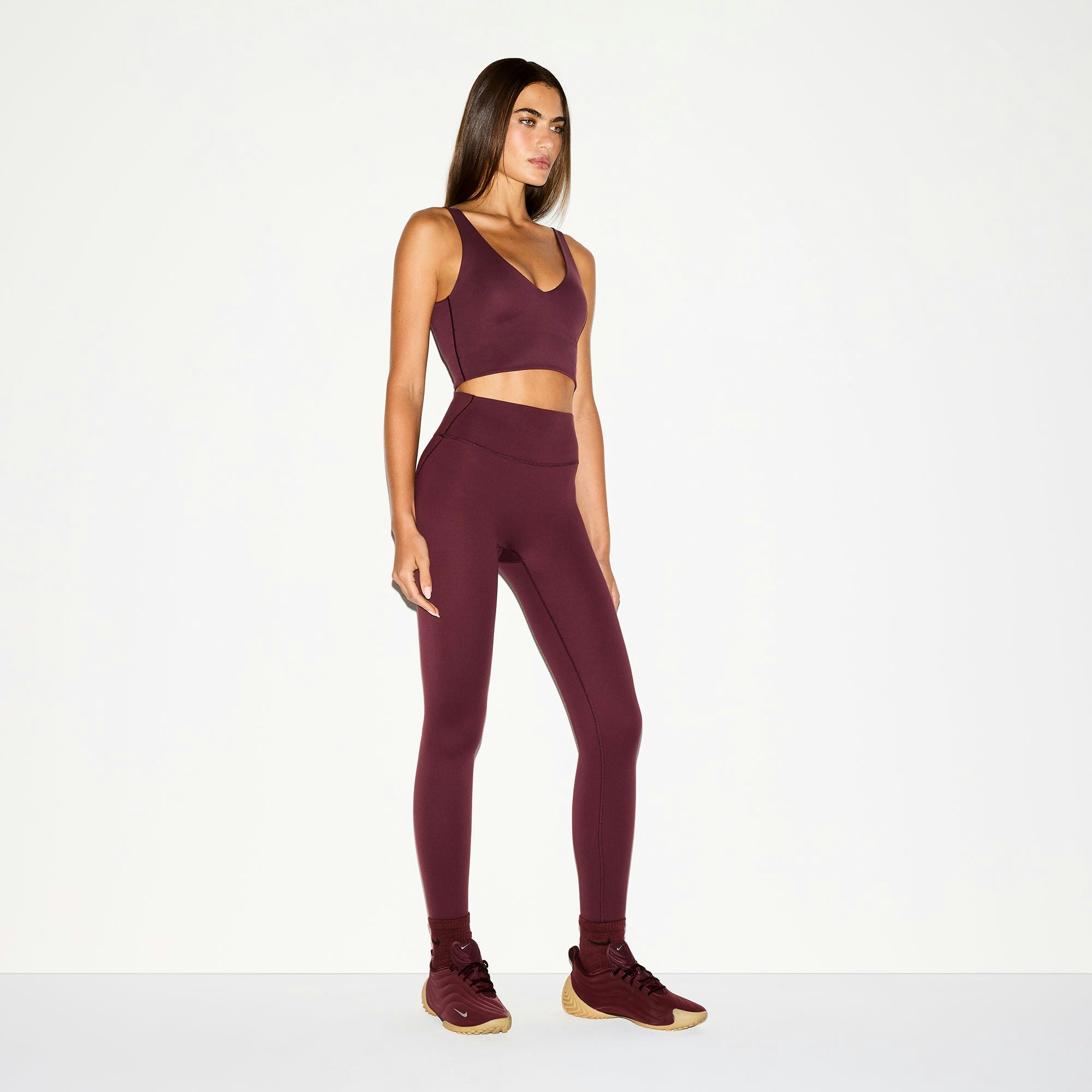 NikeSKIMS MATTE V-NECK BRA TOP - CURRANT - image 30