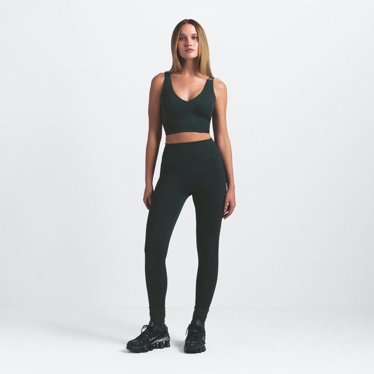 NikeSKIMS MATTE V-NECK BRA TOP - DARK TEAL - image 22
