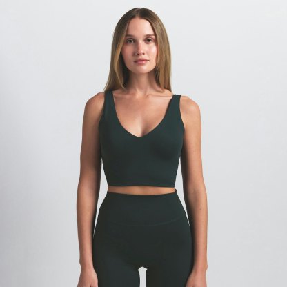 NikeSKIMS MATTE V-NECK BRA TOP - DARK TEAL - image 24