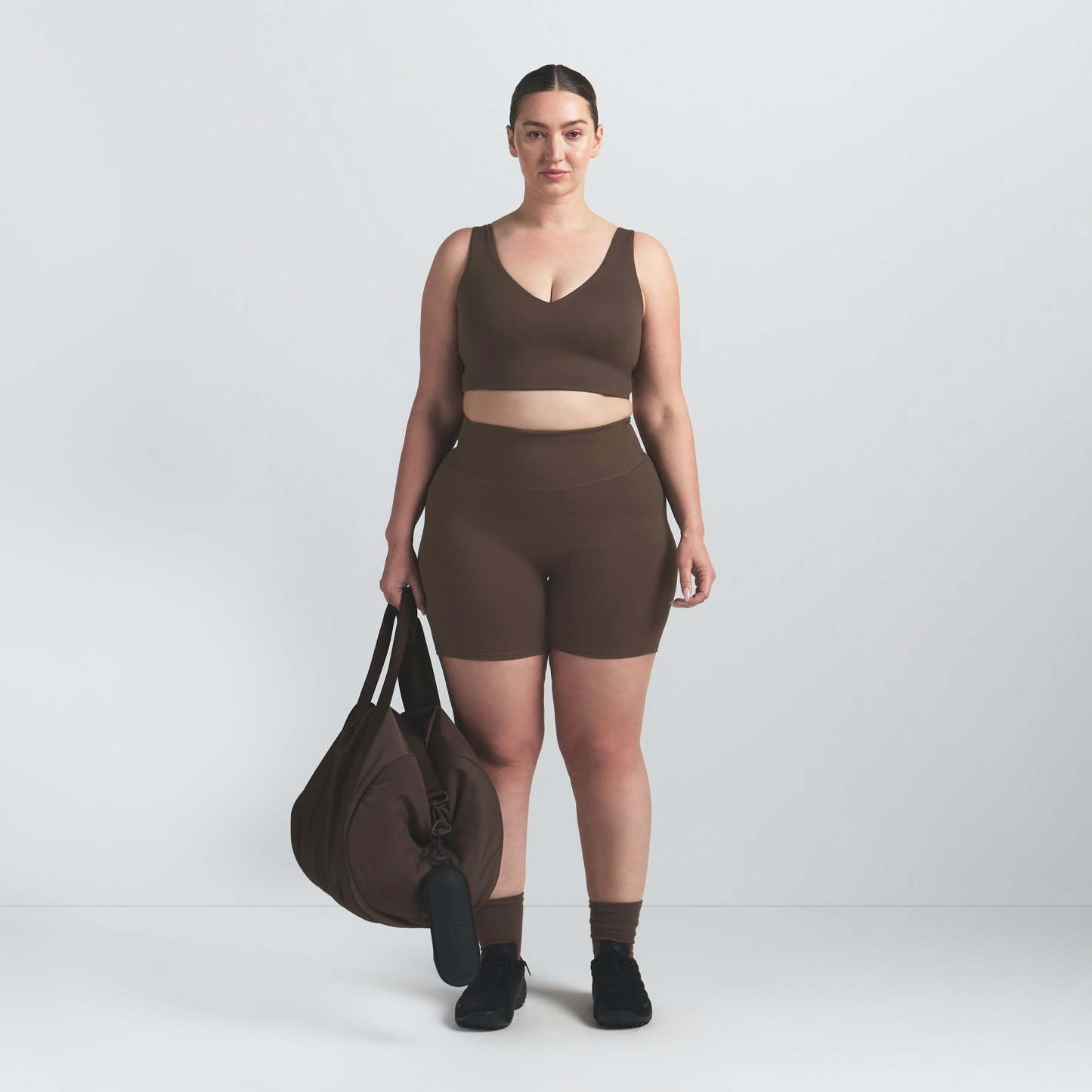 NikeSKIMS MATTE V-NECK BRA TOP - DARK SEPIA - image 16