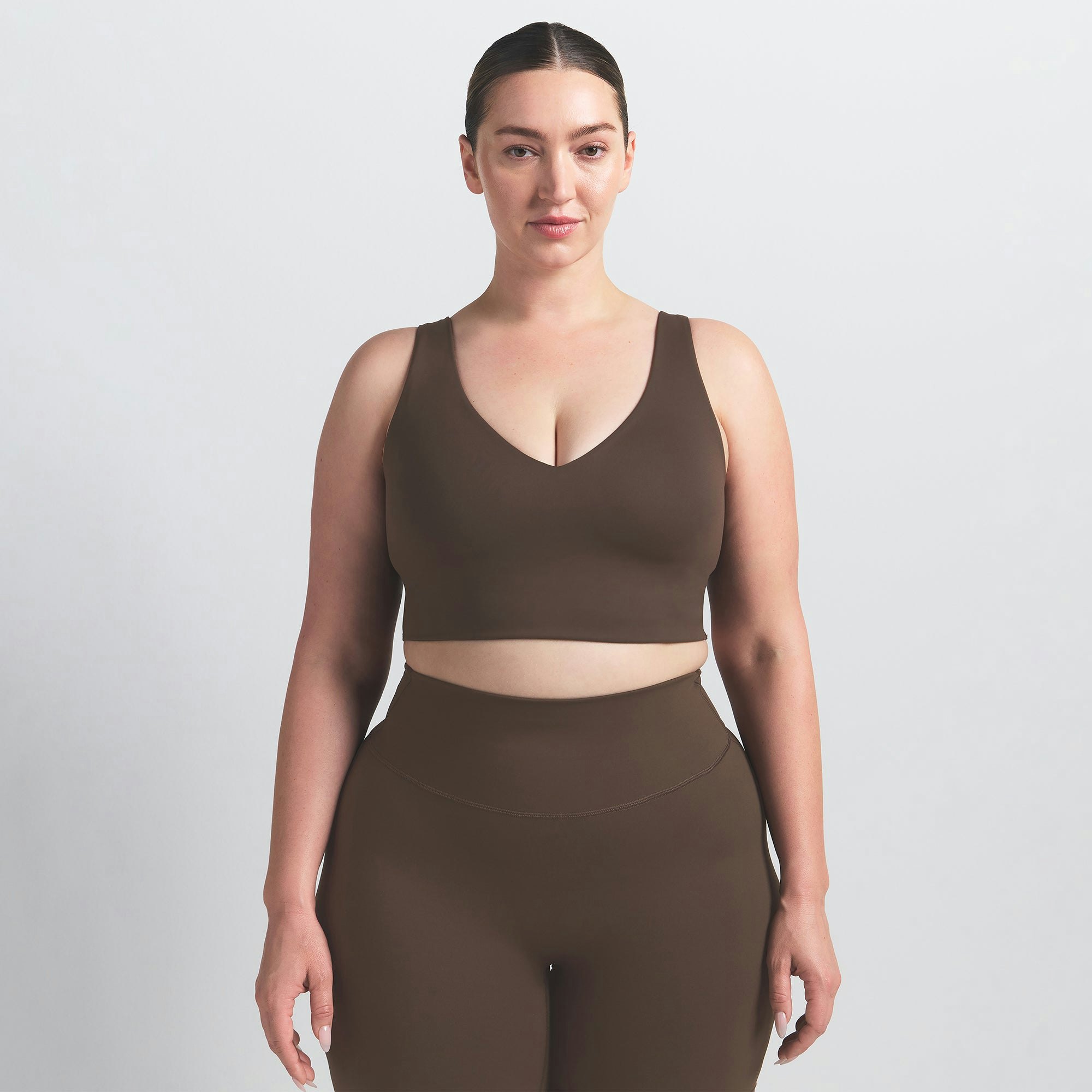 NikeSKIMS MATTE V-NECK BRA TOP - DARK SEPIA - image 15