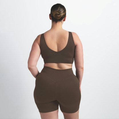 NikeSKIMS MATTE V-NECK BRA TOP - DARK SEPIA - image 17