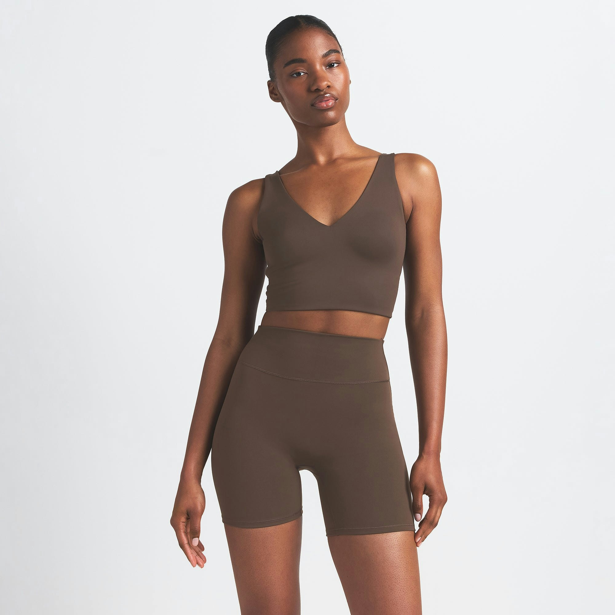 NikeSKIMS MATTE V-NECK BRA TOP - DARK SEPIA - image 13