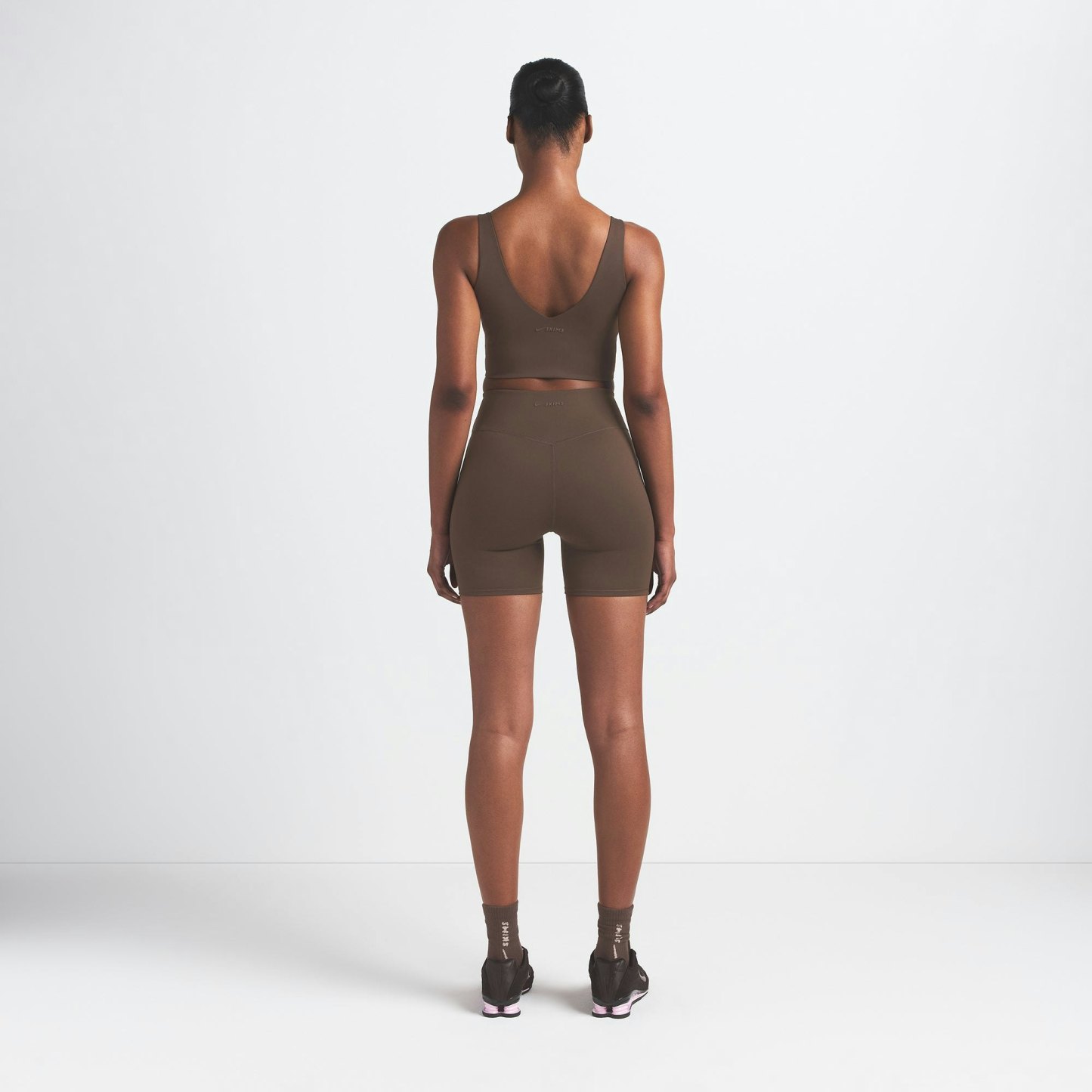NikeSKIMS MATTE V-NECK BRA TOP - DARK SEPIA - image 14