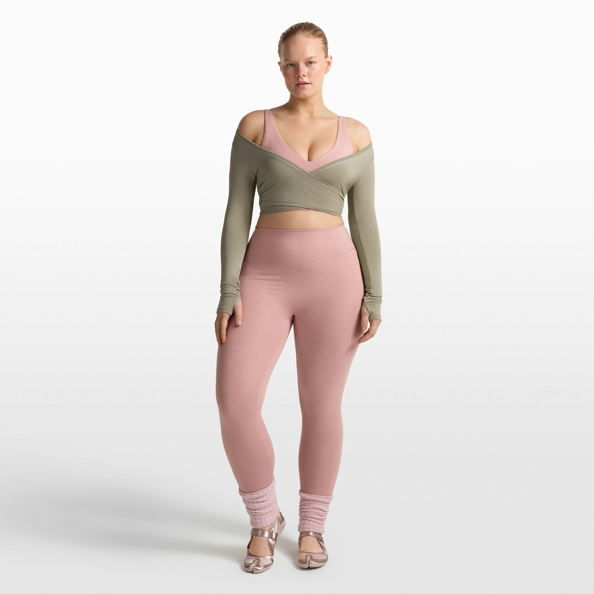 NikeSKIMS MATTE V-NECK BRA TOP - HIMALAYAN - image 45