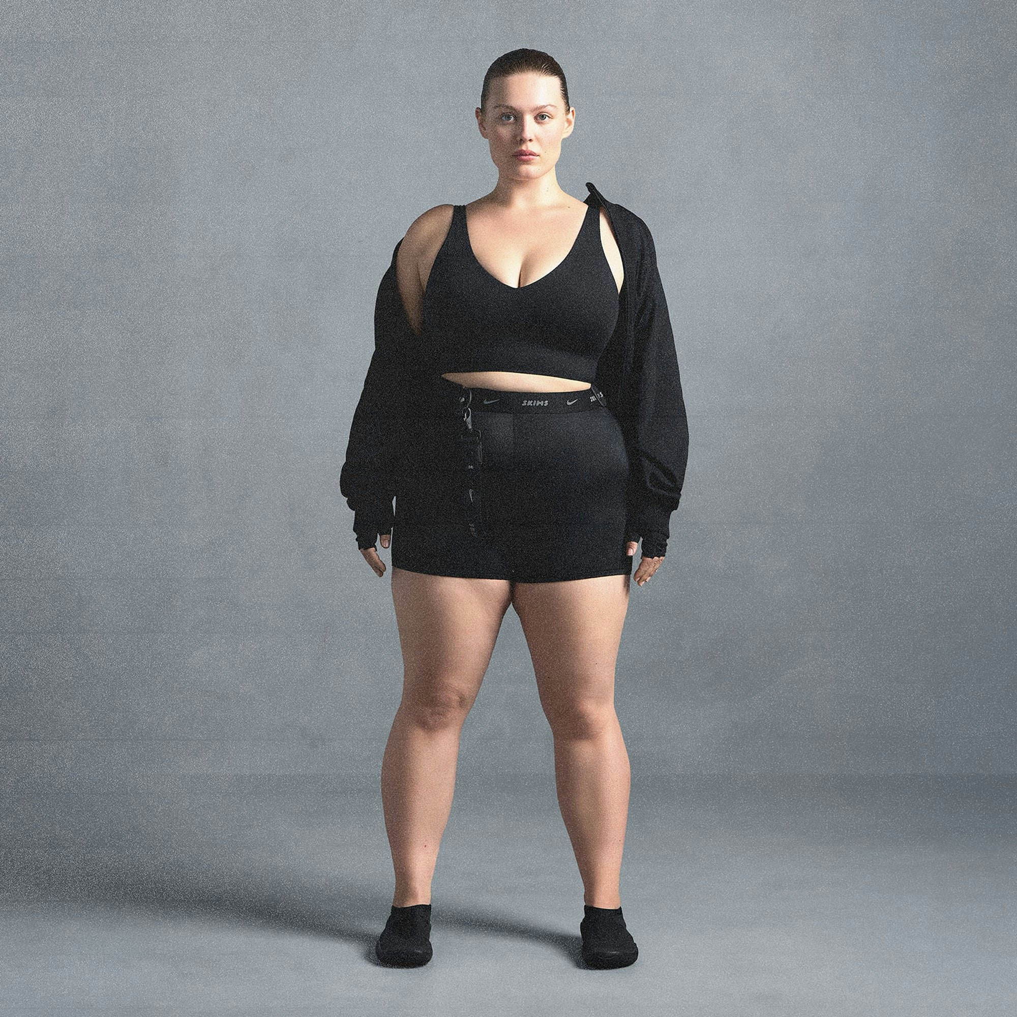 NikeSKIMS MATTE V-NECK BRA TOP - OBSIDIAN - image 41