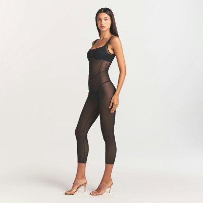 POWER MESH SHAPEWEAR CATSUIT - ONYX