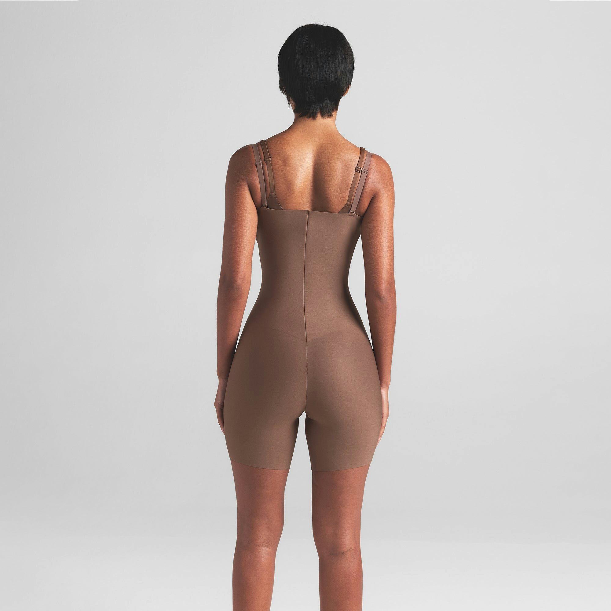 SKIMS BODY CORE SCULPT OPEN BUST MID THIGH BODYSUIT - JASPER