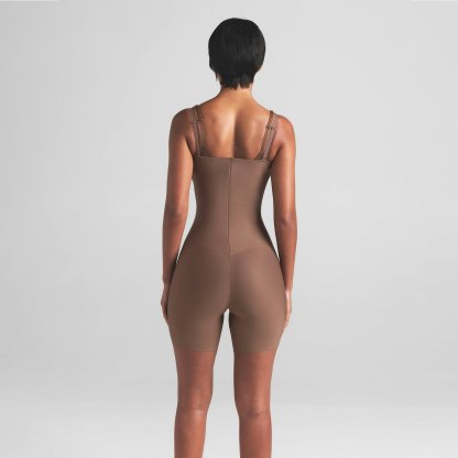 SKIMS BODY CORE SCULPT OPEN BUST MID THIGH BODYSUIT - JASPER