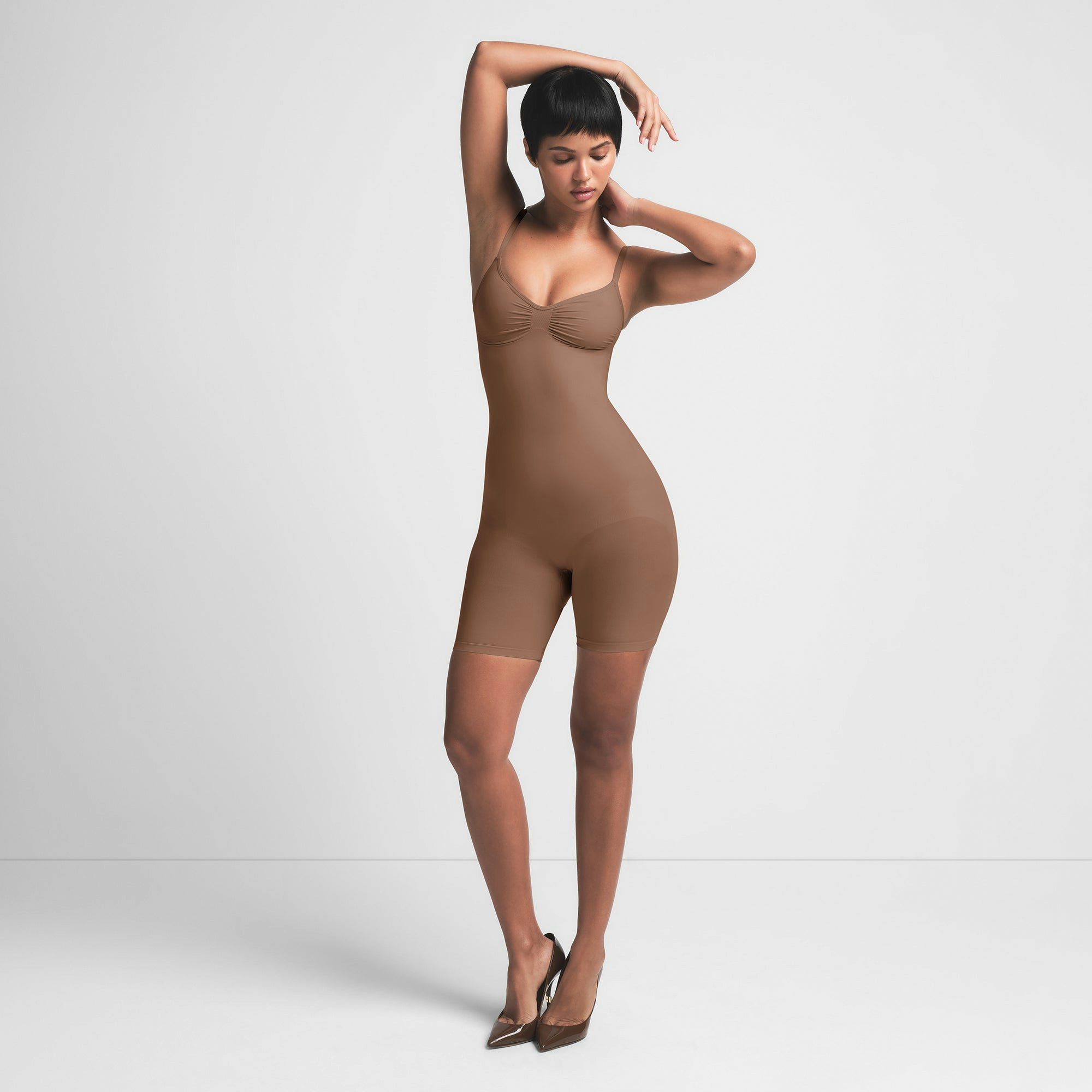 SEAMLESS SCULPT MID THIGH BODYSUIT - JASPER