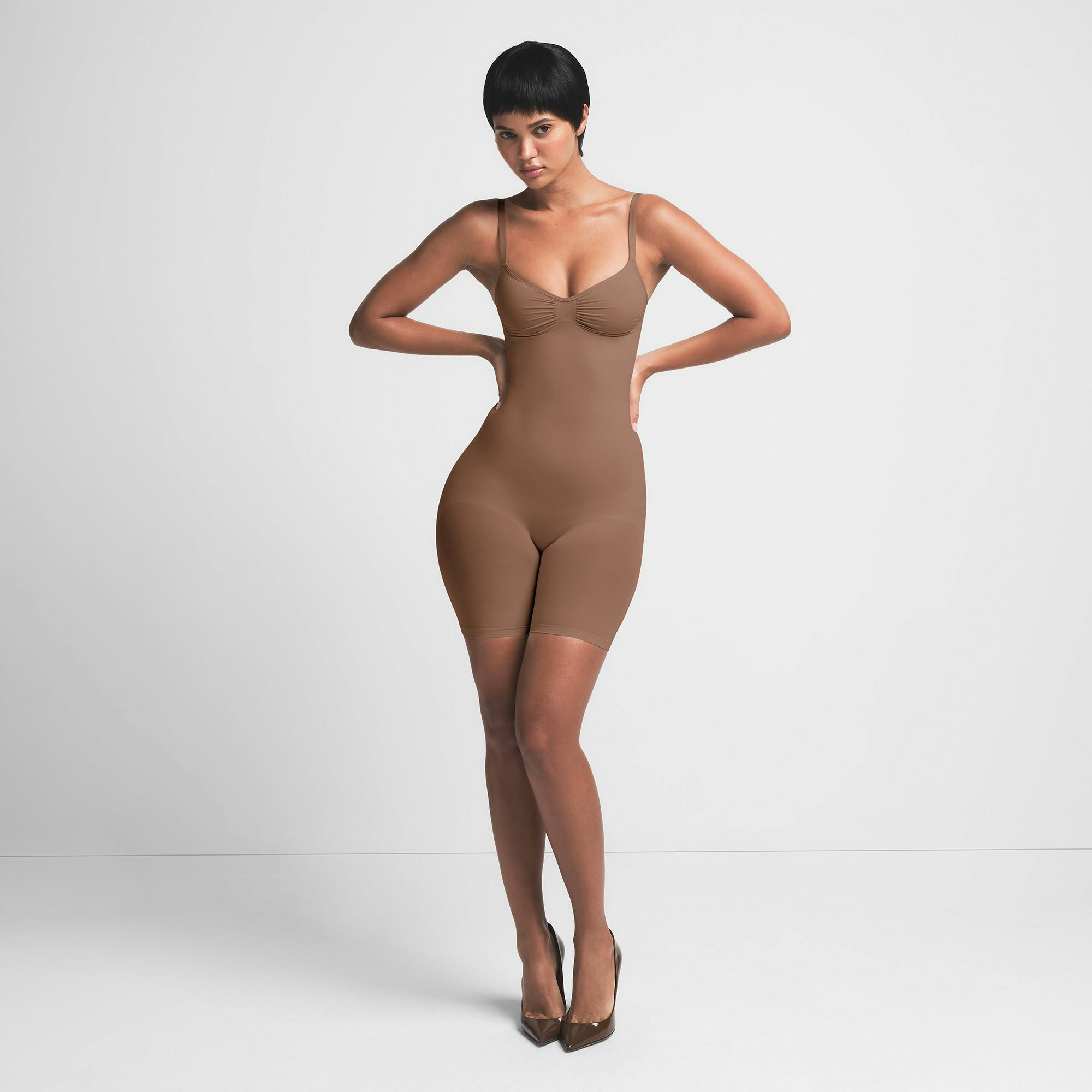 SEAMLESS SCULPT MID THIGH BODYSUIT - JASPER