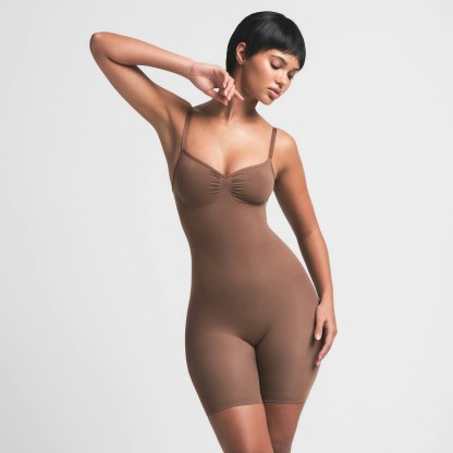 SEAMLESS SCULPT LOW BACK MID THIGH BODYSUIT - JASPER