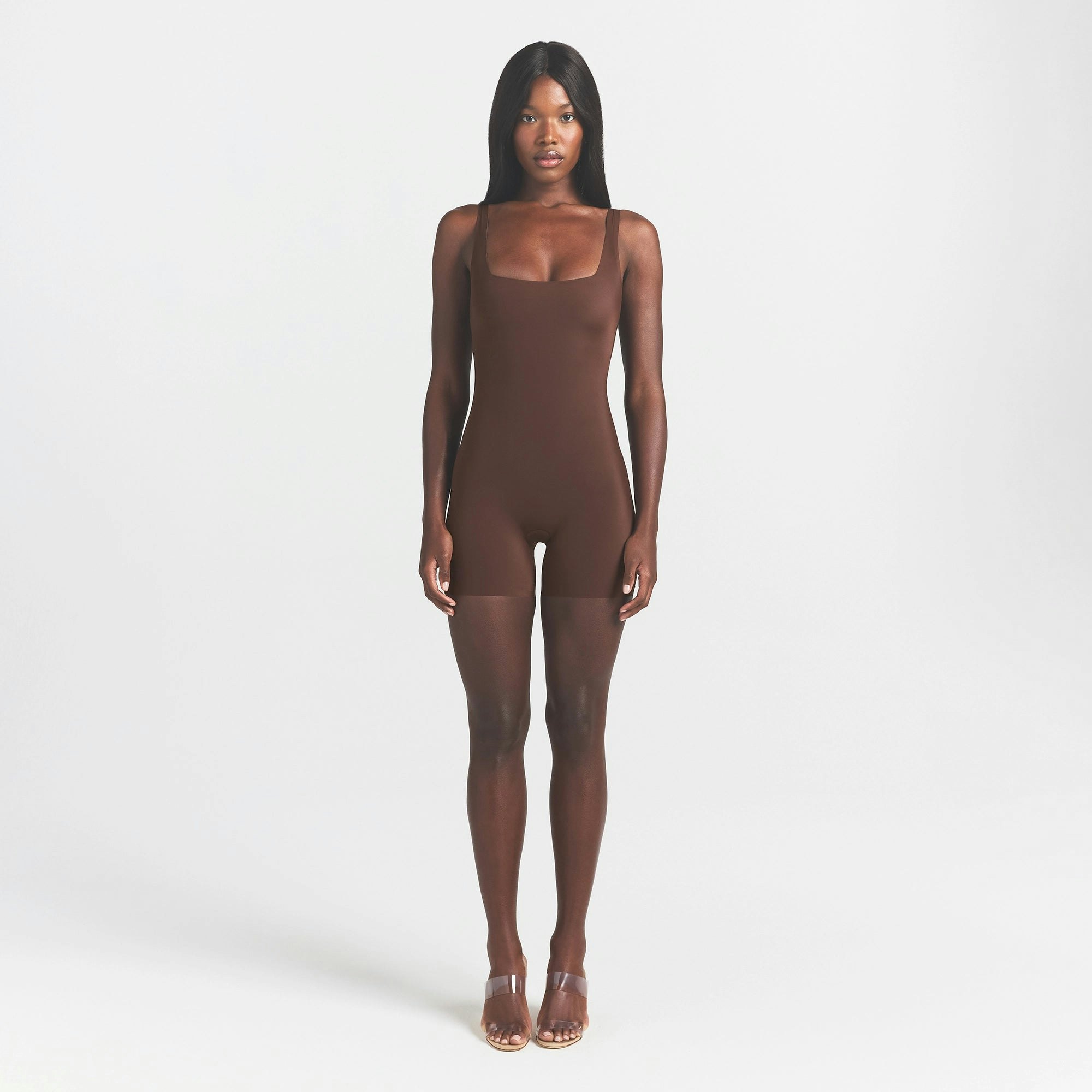 COOL SHAPEWEAR MID THIGH BODYSUIT - COCOA