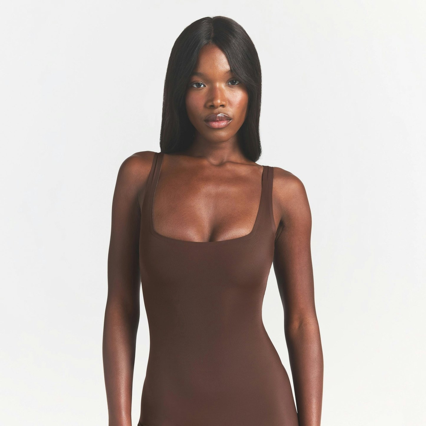 COOL SHAPEWEAR MID THIGH BODYSUIT - COCOA
