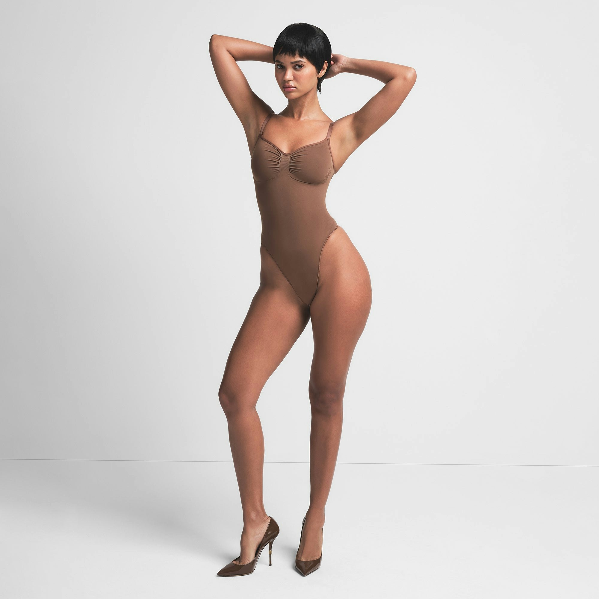 SEAMLESS SCULPT THONG BODYSUIT - JASPER