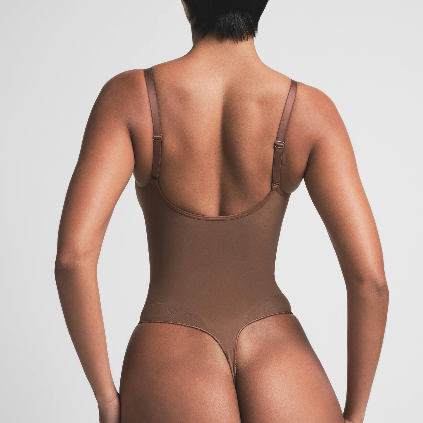 SEAMLESS SCULPT THONG BODYSUIT - JASPER