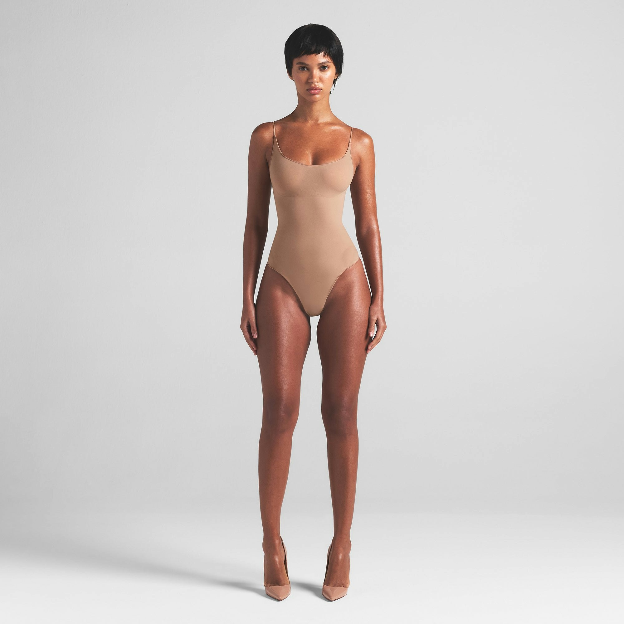 SHEER SEAMLESS THONG BODYSUIT - SIENNA