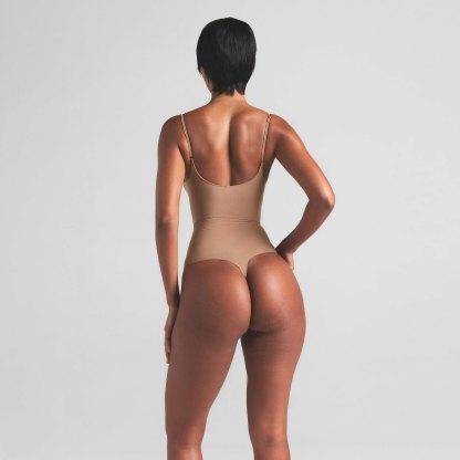 SHEER SEAMLESS THONG BODYSUIT - SIENNA