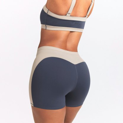 NikeSKIMS MATTE SHINE MIX 5" BIKER SHORT - DEEP ROYAL AND STONE - image 9
