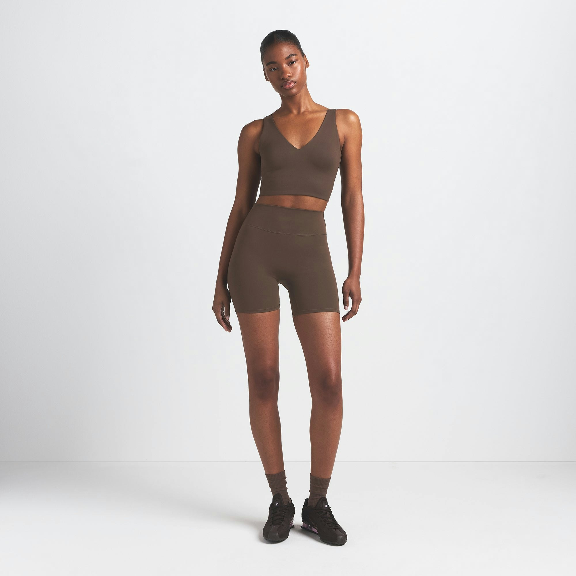 NikeSKIMS MATTE 5" BIKER SHORT - DARK SEPIA - image 17