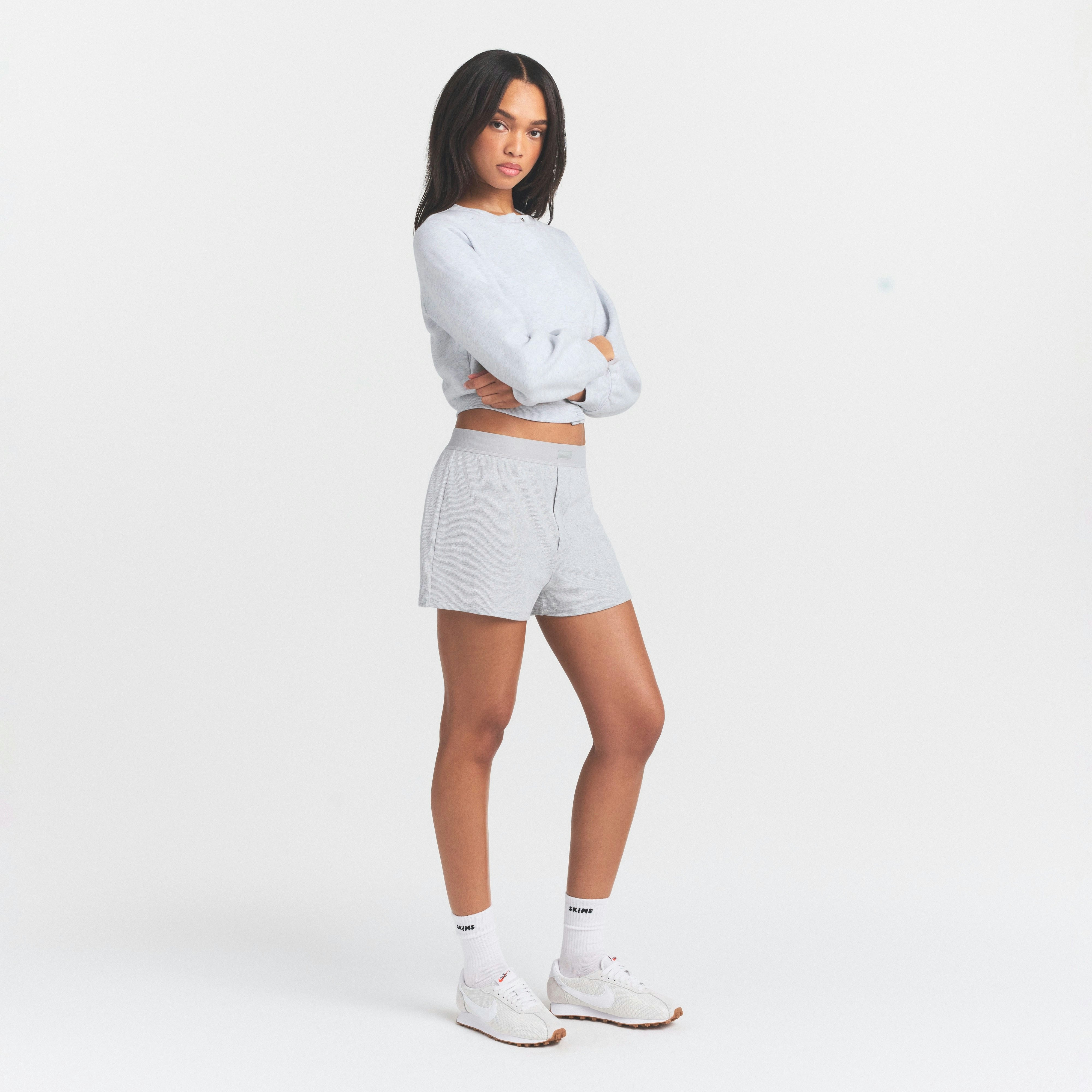 COTTON RIB LOOSE BOXER - LIGHT HEATHER GREY - image 27