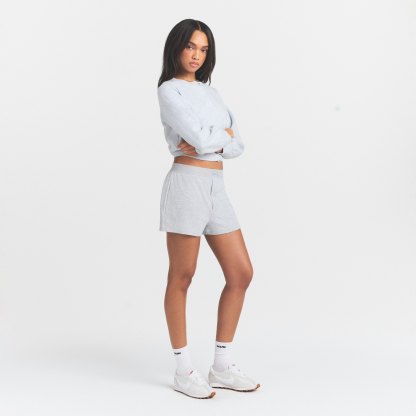 COTTON RIB LOOSE BOXER - LIGHT HEATHER GREY - image 27