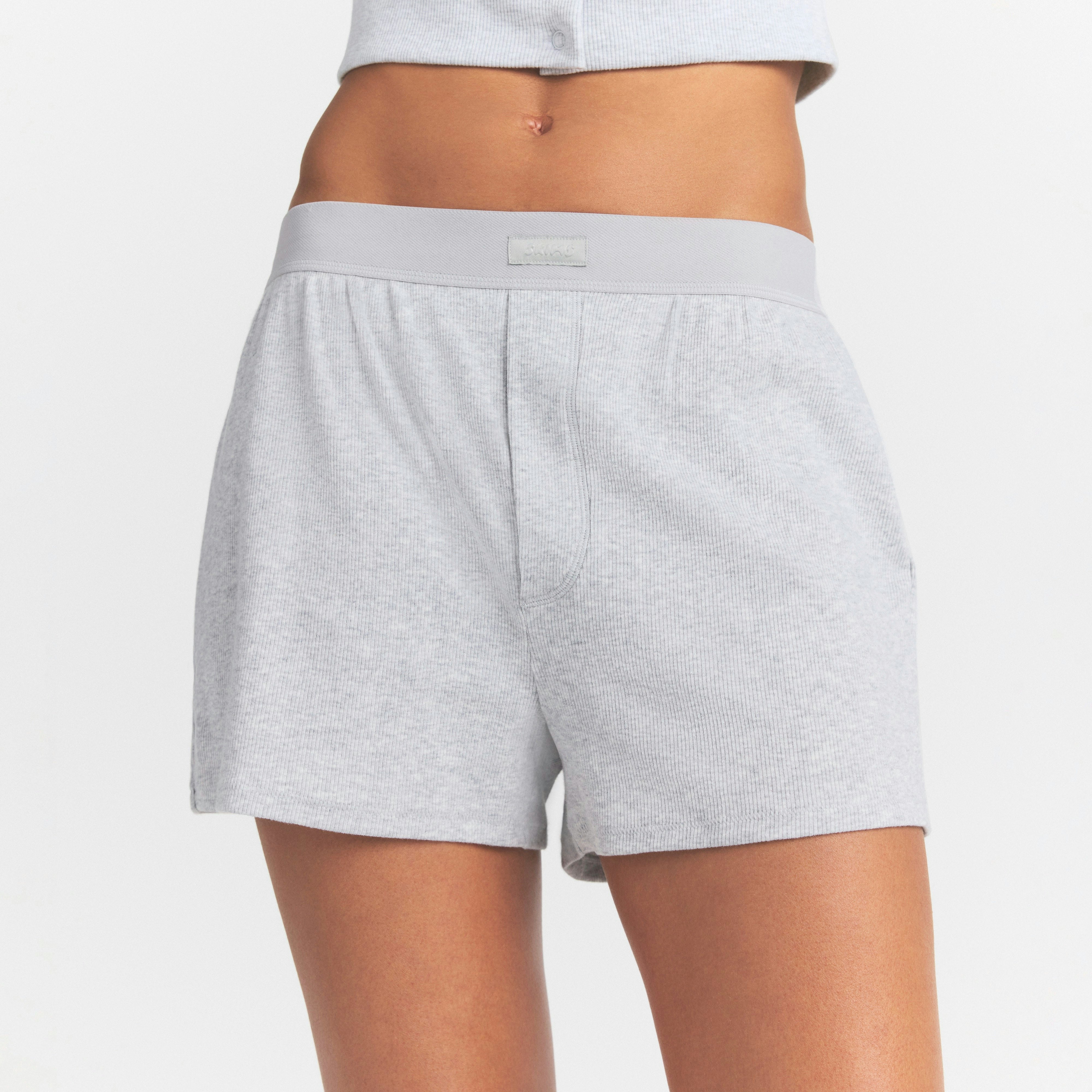 COTTON RIB LOOSE BOXER - LIGHT HEATHER GREY - image 26