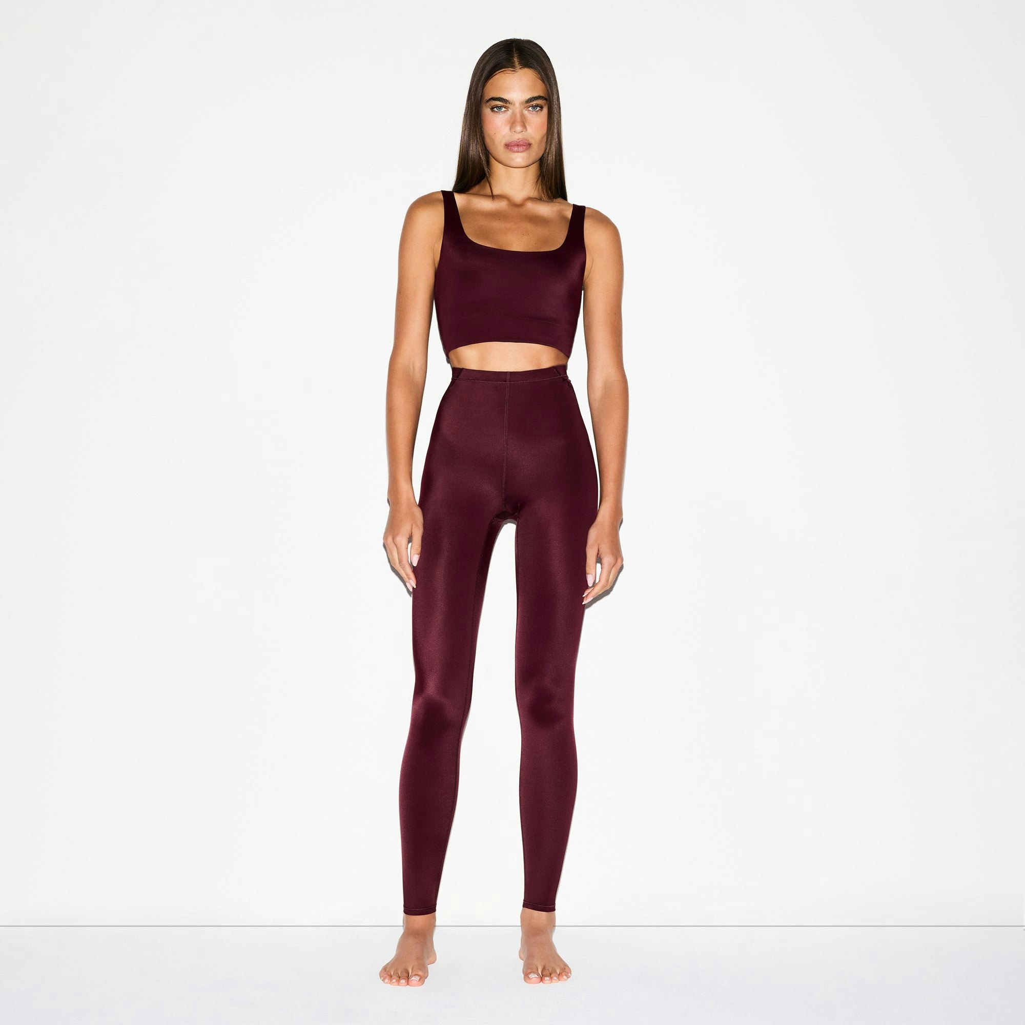 NikeSKIMS SHINE DRAWCORD 26" LEGGING - CURRANT - image 19