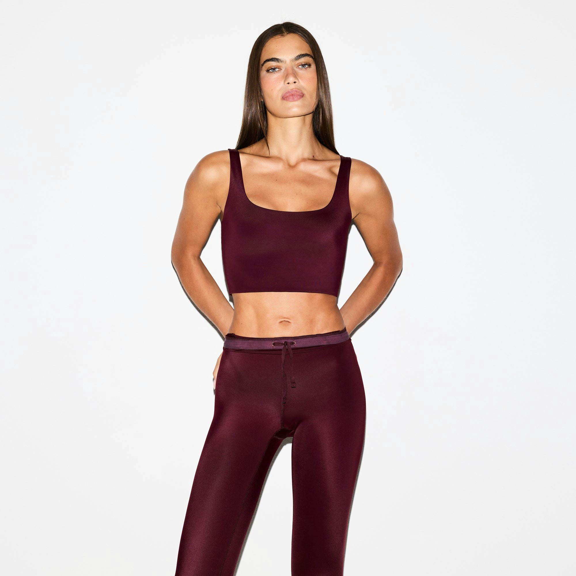 NikeSKIMS SHINE DRAWCORD 26" LEGGING - CURRANT - image 18