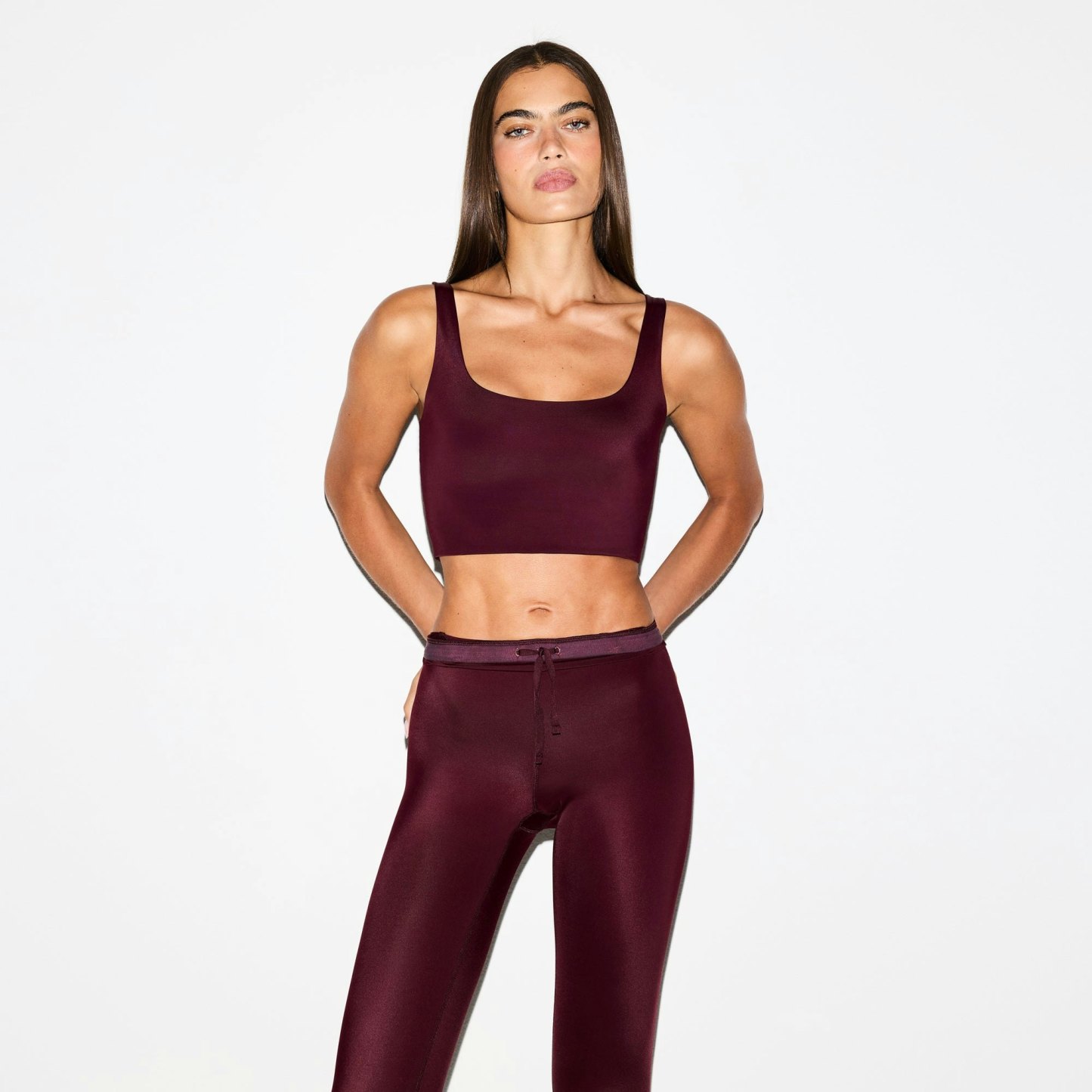 NikeSKIMS SHINE DRAWCORD 26" LEGGING - CURRANT - image 18