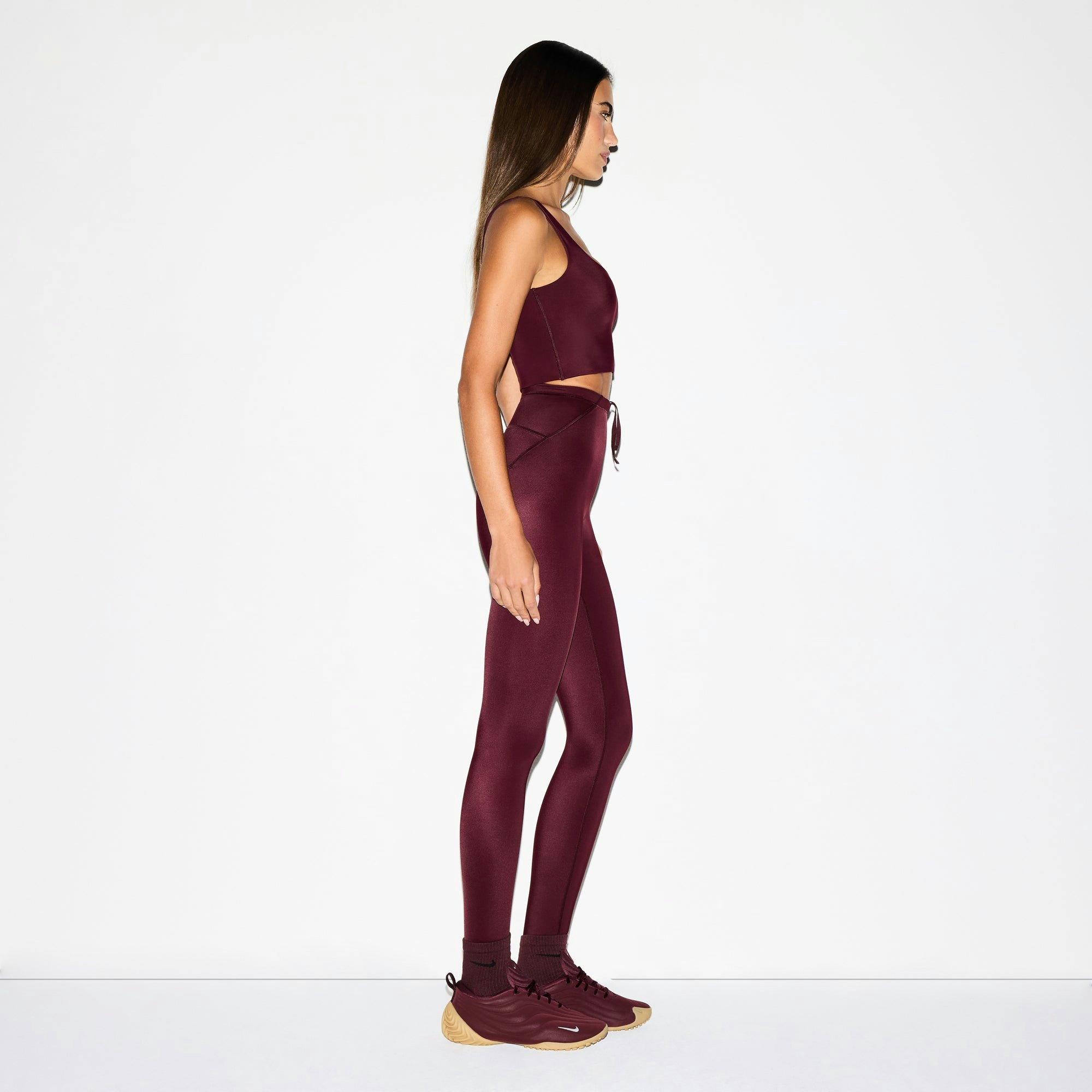 NikeSKIMS SHINE DRAWCORD 26" LEGGING - CURRANT - image 20