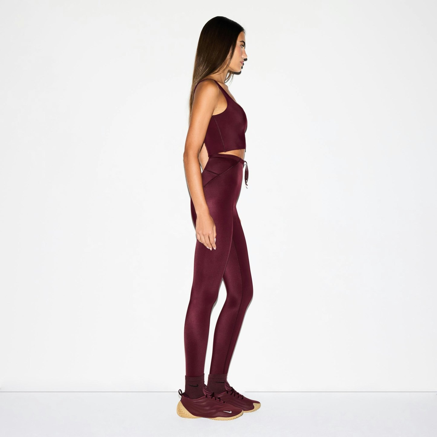 NikeSKIMS SHINE DRAWCORD 26" LEGGING - CURRANT - image 20