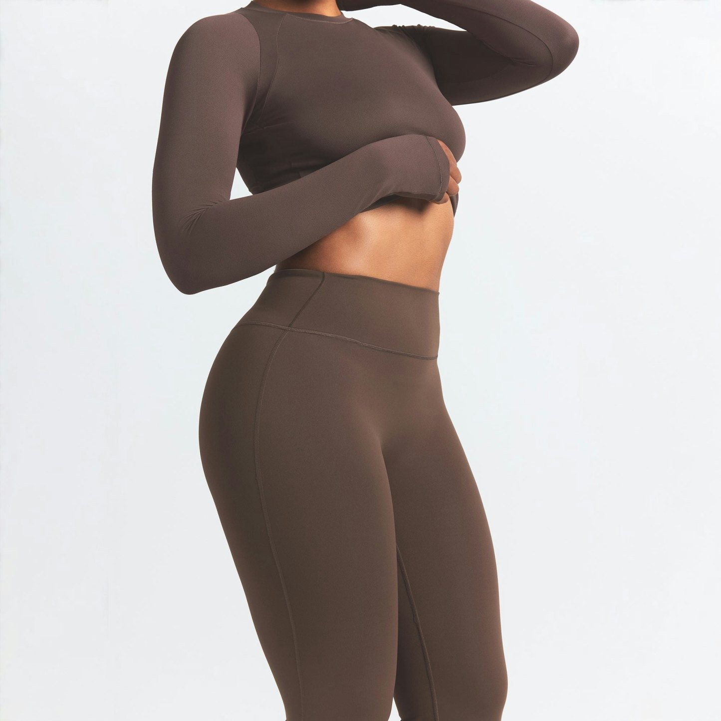 NikeSKIMS MATTE SLIM FLARE LEGGING - DARK SEPIA - image 11