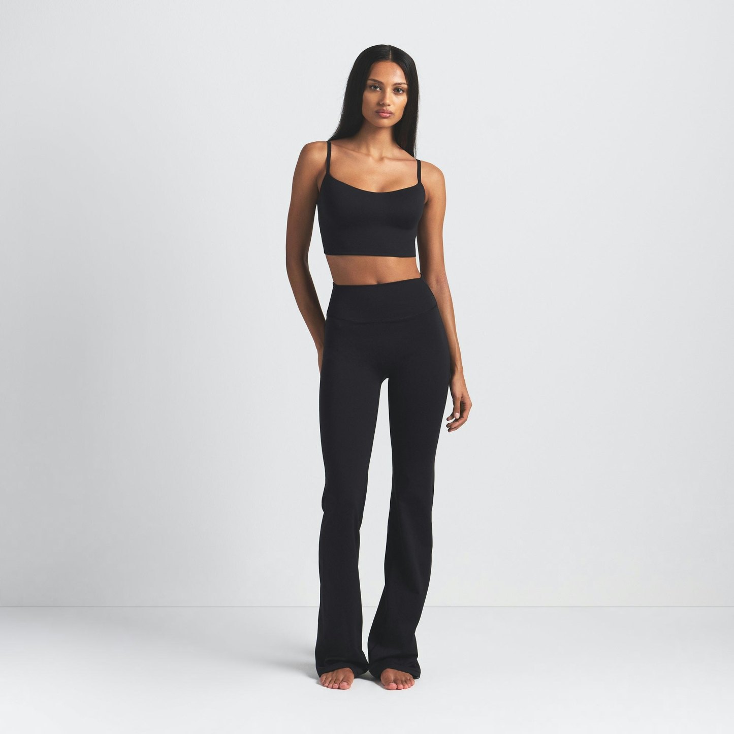 NikeSKIMS MATTE SLIM FLARE LEGGING - OBSIDIAN - image 4
