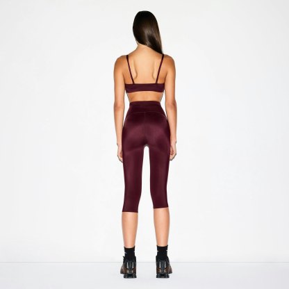 NikeSKIMS SHINE DRAWCORD CROP 17" LEGGING - CURRANT - image 24
