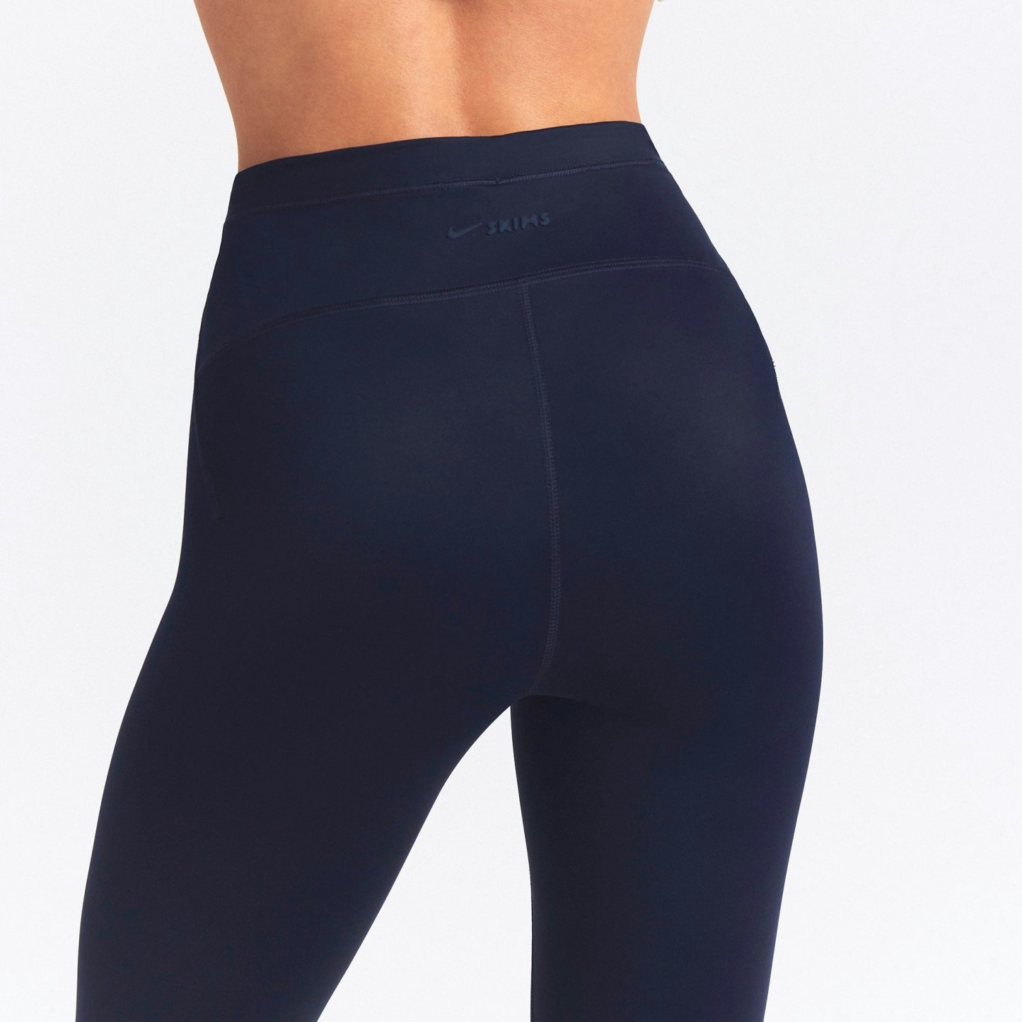NikeSKIMS SHINE DRAWCORD CROP 17" LEGGING - NAVY - image 11