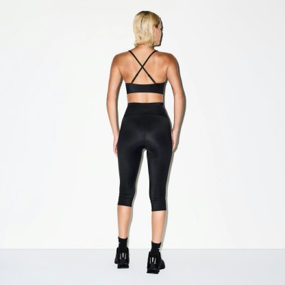 NikeSKIMS SHINE DRAWCORD CROP 17" LEGGING - OBSIDIAN - image 17