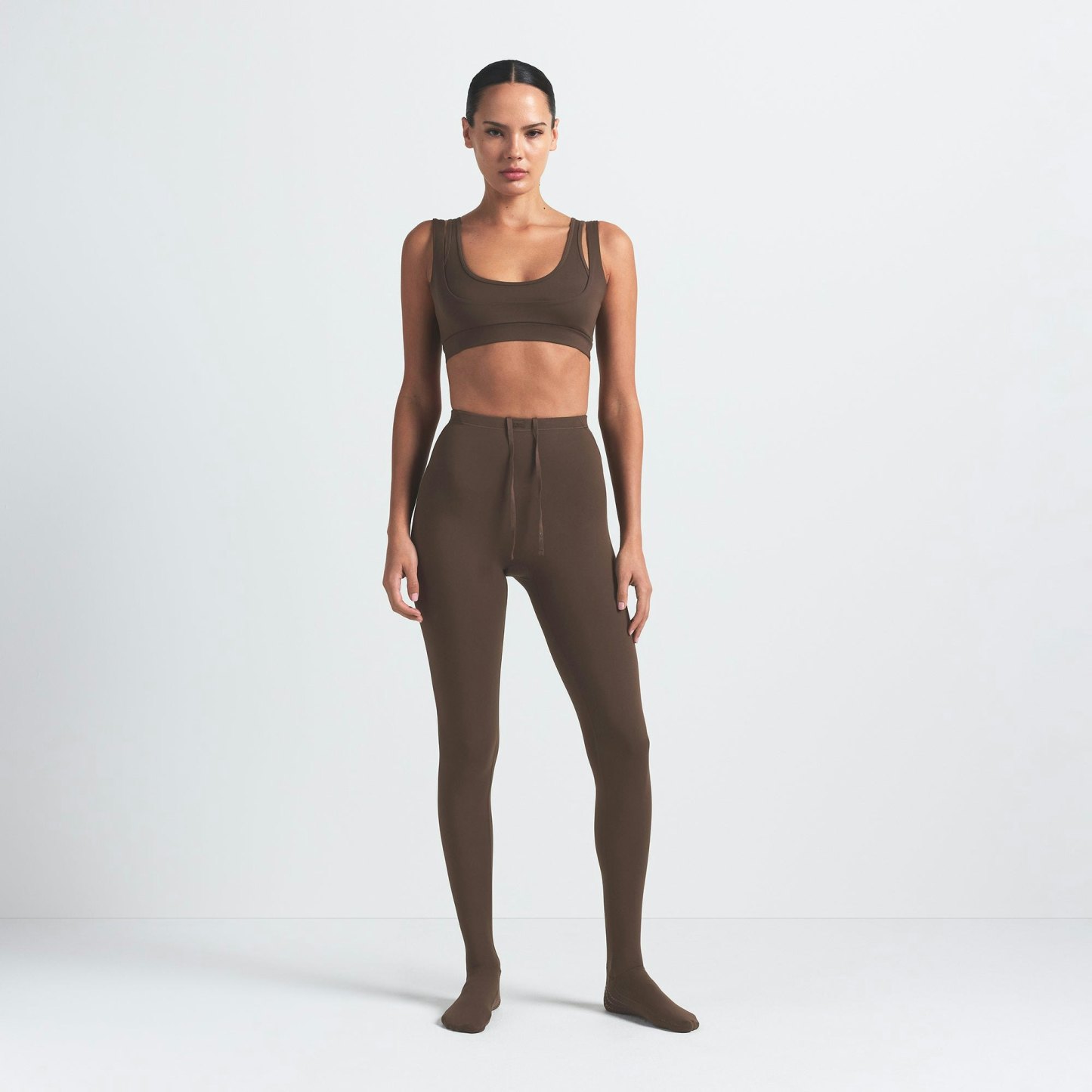 NikeSKIMS MATTE FOOTSIE GRIP LEGGING - DARK SEPIA - image 17