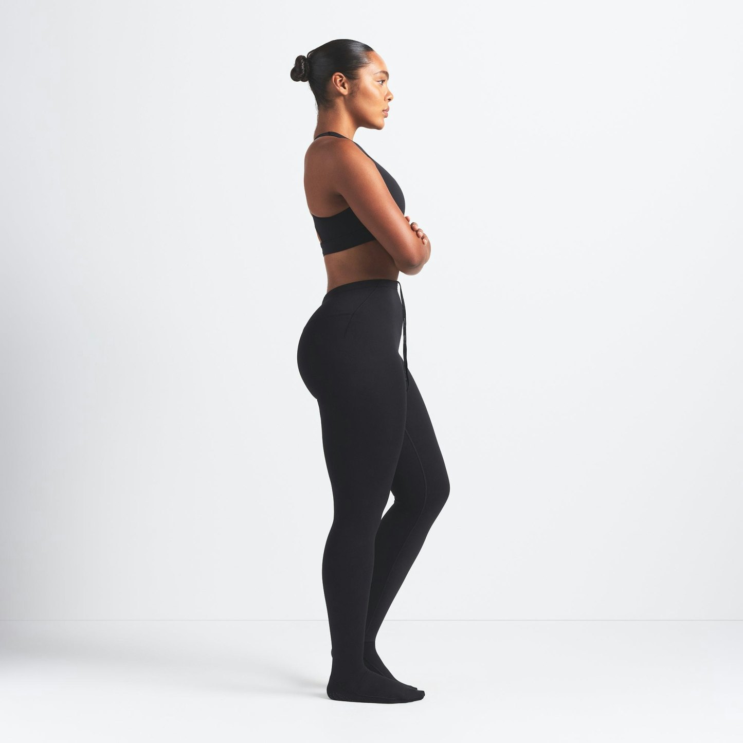 NikeSKIMS MATTE FOOTSIE GRIP LEGGING - OBSIDIAN - image 3