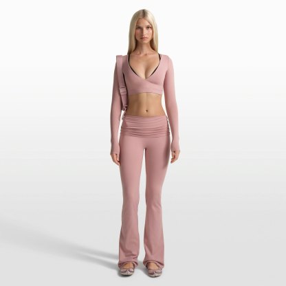 NikeSKIMS MATTE FOLDOVER SLIM FLARE LEGGING - HIMALAYAN - image 14