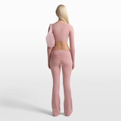 NikeSKIMS MATTE FOLDOVER SLIM FLARE LEGGING - HIMALAYAN - image 18