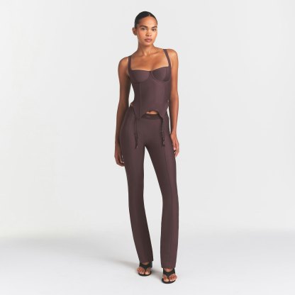 SKIMS BODY HIGH-WAISTED FLARE PANT - RAISIN - image 7